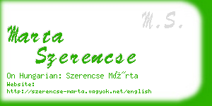 marta szerencse business card